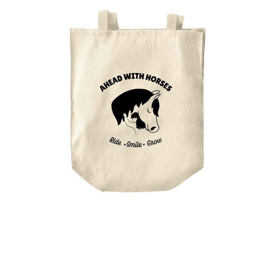AHEAD With Horses Tote, a Natural Over-the-Shoulder Shopping Tote Bag