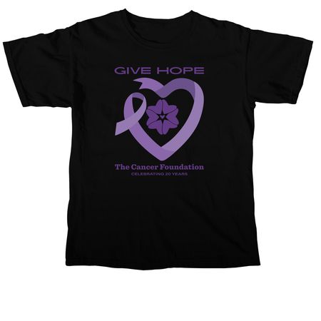 Give Hope through TCF, a Black Comfort Colors Unisex Tee