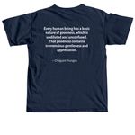 Basic Goodness Shirt, a True Navy Comfort Colors Unisex Tee (back-view)