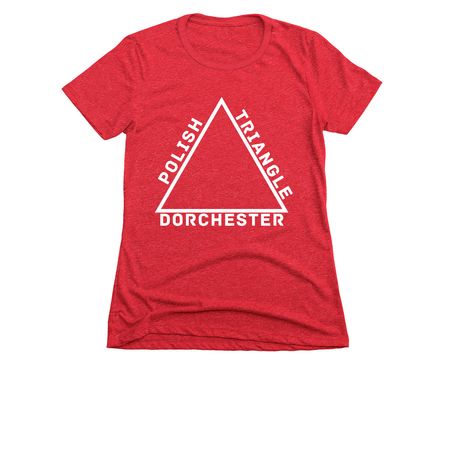 Polish Triangle - Red, a Red Women's Slim Fit Tee