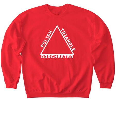Polish Triangle - Red, a Red Softstyle Crewneck Sweatshirt