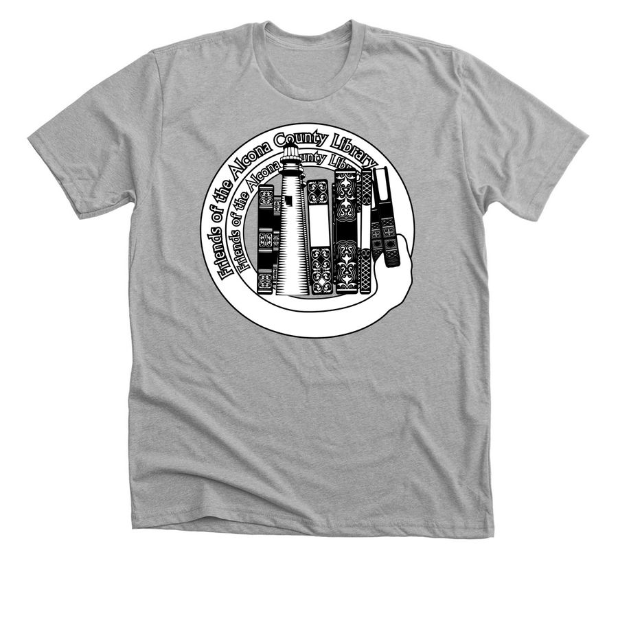 Friends of Alcona County Library, a Athletic Heather Premium Unisex Tee