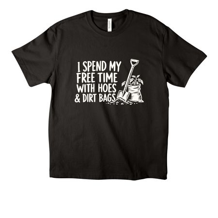 I Spend My Free Time with Hoes & Dirt Bags, a Black Unisex Heavyweight Tee