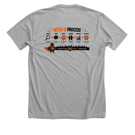 Superheroes of Support, a Athletic Heather Premium Unisex Tee (back-view)