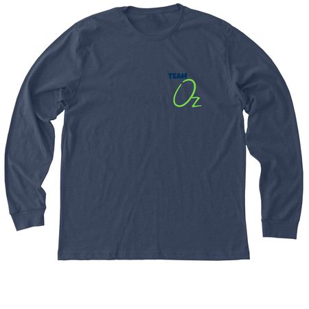 Team Oz 2026, a Heather Navy Premium Long Sleeve Tee