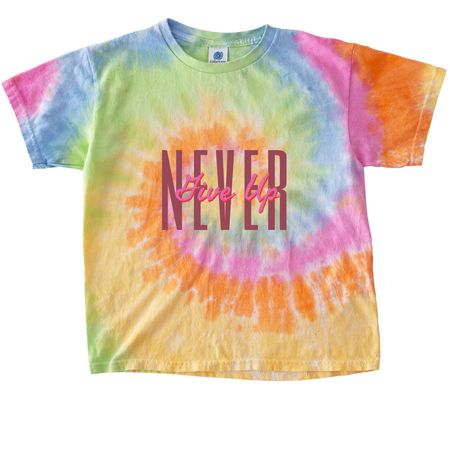 Never Give Up - Teen MED13L Shirt, a Eternity Youth Tie Dye Tee