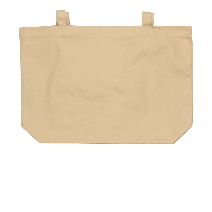 Ten Mothers Farm Tote, a Oyster Large Organic Cotton Tote Bag (back-view)