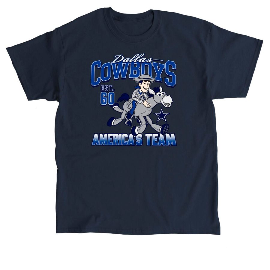 Woody and Bullseye ? Dallas Cowboys T-Shirt, a Navy Classic Unisex Tee