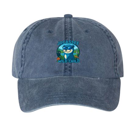 Jocassee Wild Child Outdoor Lab Expereiences, a Navy Printed Pigment Dye Baseball Cap