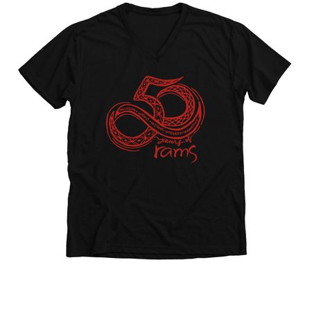 RAMS: Our Values, a Solid Black Blend Premium V-Neck Tee