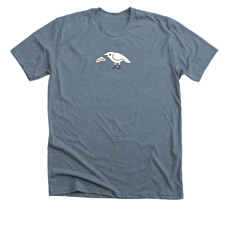 Crow Friend, a Heather Slate Premium Unisex Tee
