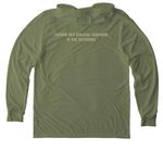 Tees - Green, a Olive You Green Allmade Eco Triblend Hoodie Tee (back-view)