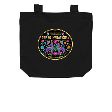 Xolo Top 20, a Black Organic Cotton Tote Bag