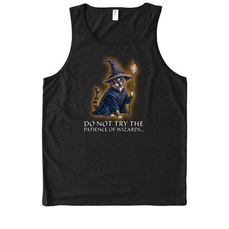 Do Not Try the Patience of Wizards..., a Deep Black Allmade Eco Triblend Tank