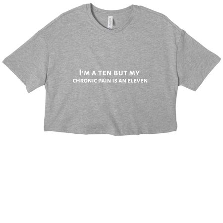 Chronic Pain In White, a Athletic Heather Women?s Cropped Cotton Tee