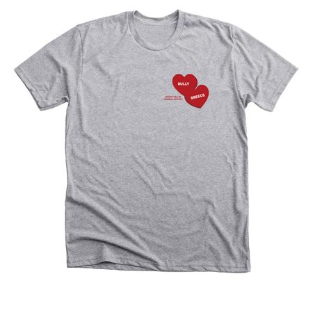 Bully Breed Sweet Hearts, a Athletic Heather Premium Unisex Tee