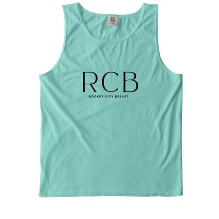 RCB Black Rectangle, a Chalky Mint Comfort Colors Tank Top