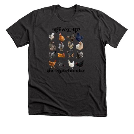 HENS UP, a Dark Grey Heather Premium Unisex Tee