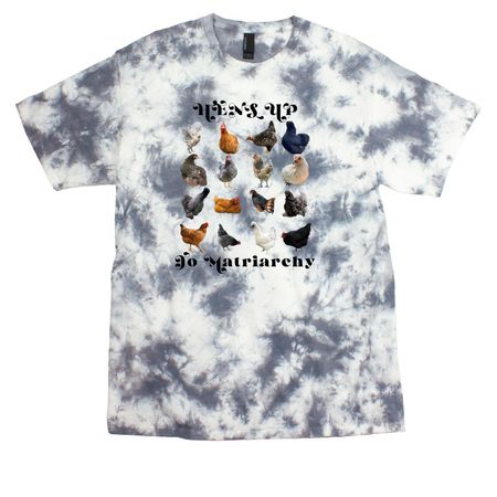 HENS UP, a Grey Crystal Tie Dye Tee