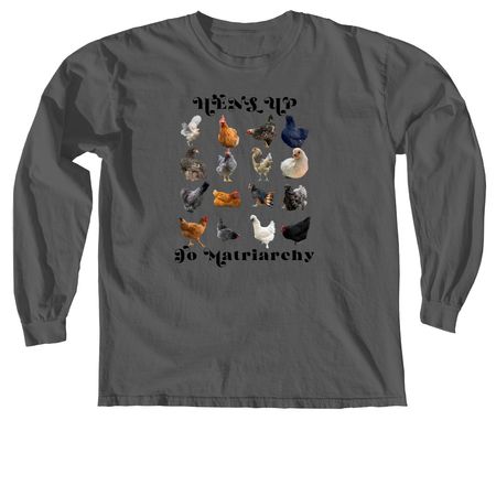HENS UP, a Pepper Comfort Colors Long Sleeve Tee