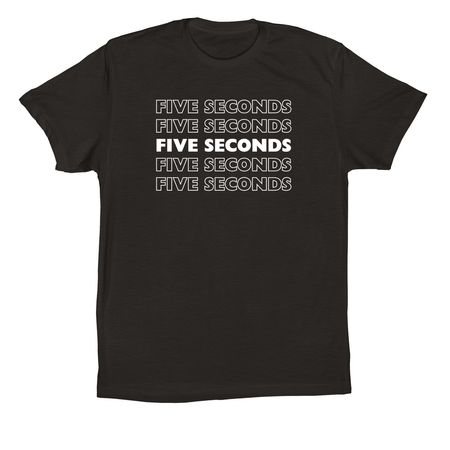 Roller Derby: Five Seconds, a Black Premium Cotton Tee