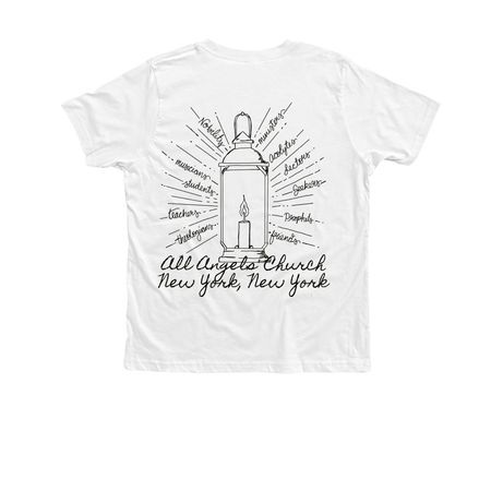 Youths Retreat 2026, a Solid White Blend Premium Youth Tee (back-view)