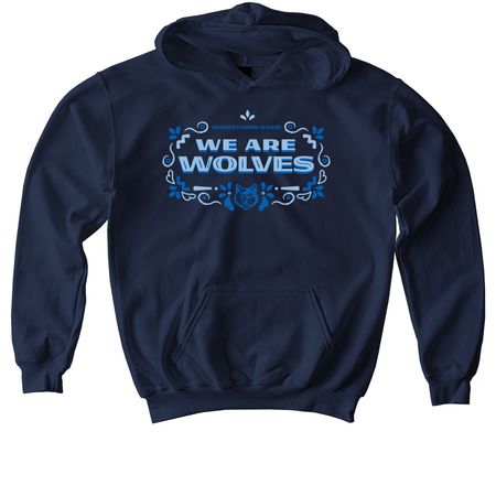 WE ARE WOLVES - blue, a Navy Softstyle Youth Pullover Hoodie