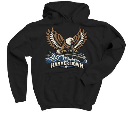 Hammer Down!, a Black Youth Pullover Hoodie