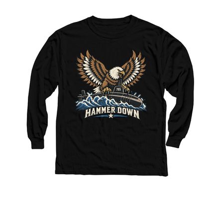 Hammer Down!, a Black Youth Long Sleeve Tee