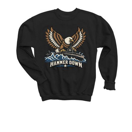Hammer Down!, a Black Youth Crewneck Sweatshirt