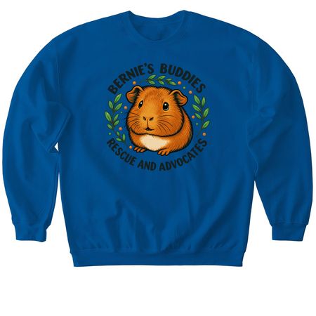 Bernie's Guinea Pig Logo, a Royal Softstyle Crewneck Sweatshirt