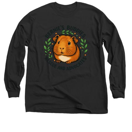 Bernie's Guinea Pig Logo, a Black Classic Long Sleeve Tee