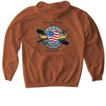 2026 Hoodies, a Texas Orange Softstyle Pullover Hoodie (back-view)