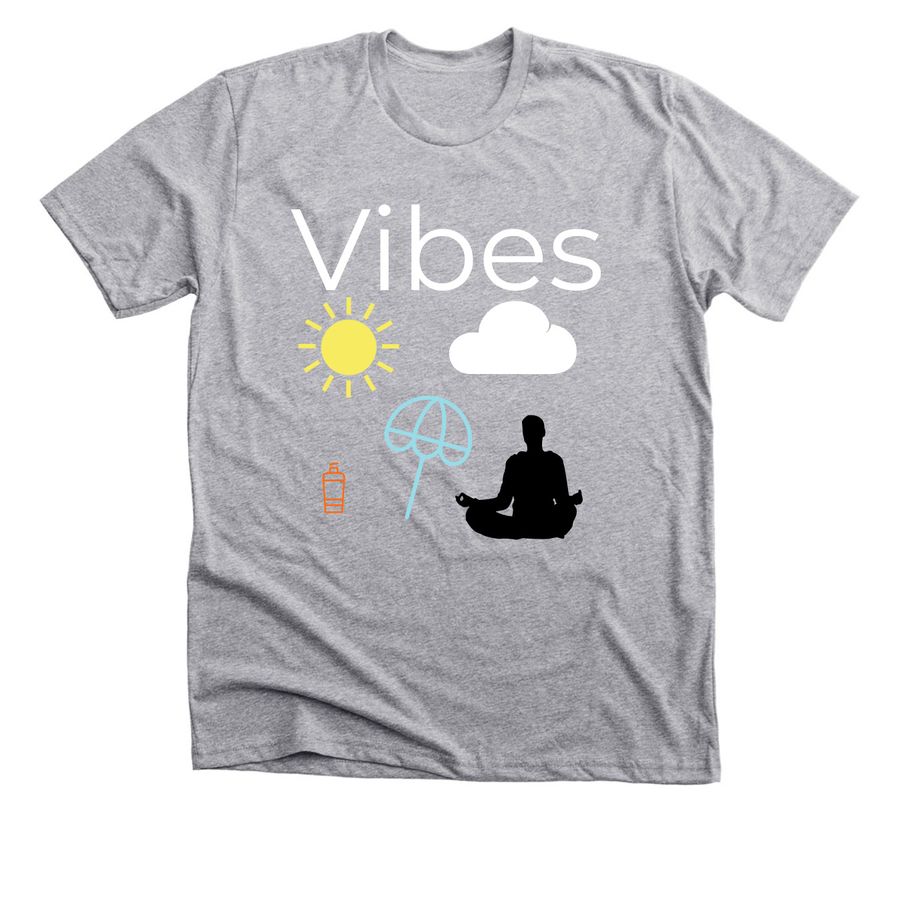 Vibes Only!, a Athletic Heather Premium Unisex Tee