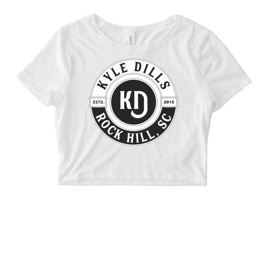Womens Cropped Tee, a White Women's Fitted Cropped Tee
