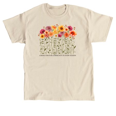 Caring for Our Community, a Sand Classic Unisex Tee