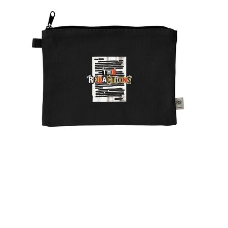 The Redactions Show Pouch, a Black 9"x7" Hemp Blend Pouch