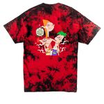 Phindica & Herb Limited Edition&nbsp;, a Black/ Red Crystal Tie Dye Tee (back-view)