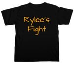Chomping Leukemia, a Black Comfort Colors Unisex Tee (back-view)