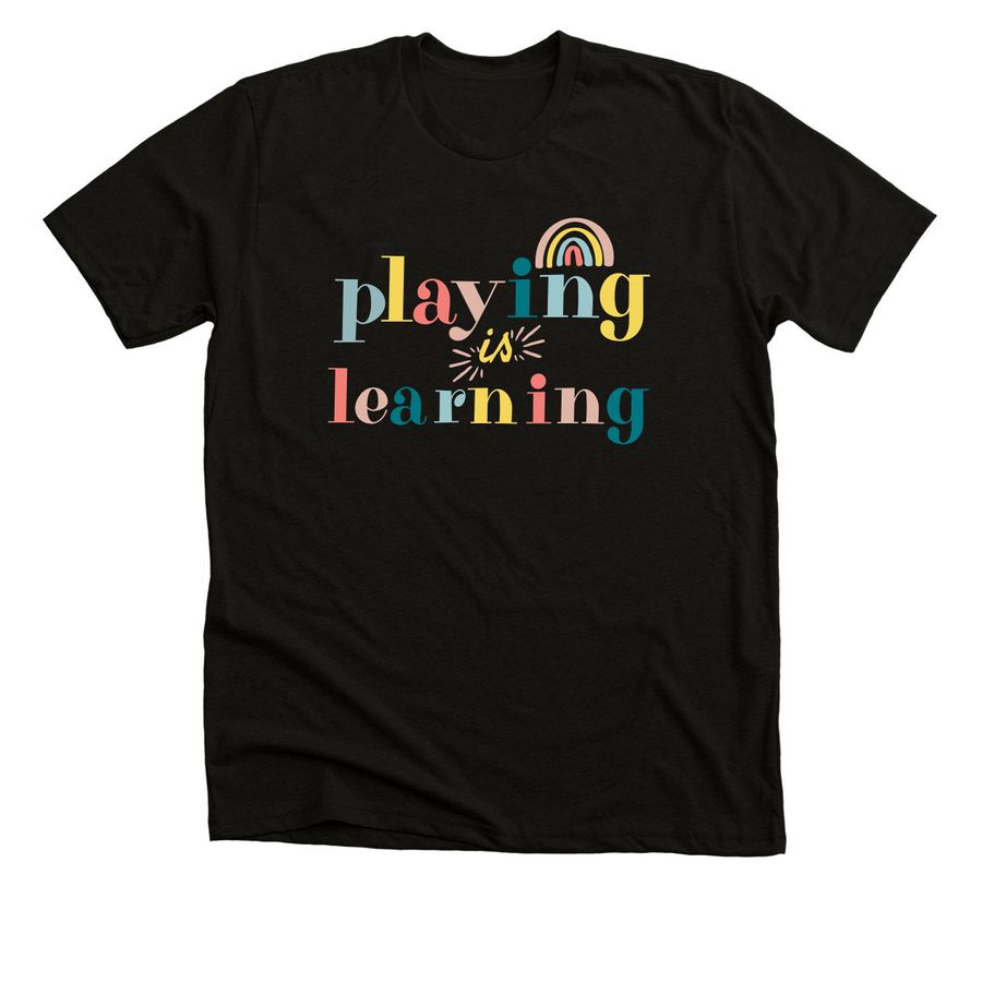 Playing is Learning [Fundraiser], a Black Heather Premium Unisex Tee
