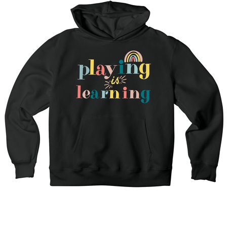 Playing is Learning [Fundraiser], a Vintage Black Premium Heavyweight Pullover Hoodie