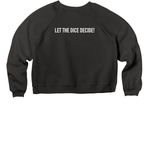Cinema Role Logo & Tagline: Dark Mode, a Dark Grey Women's Premium Cropped Raglan Sweatshirt (back-view)