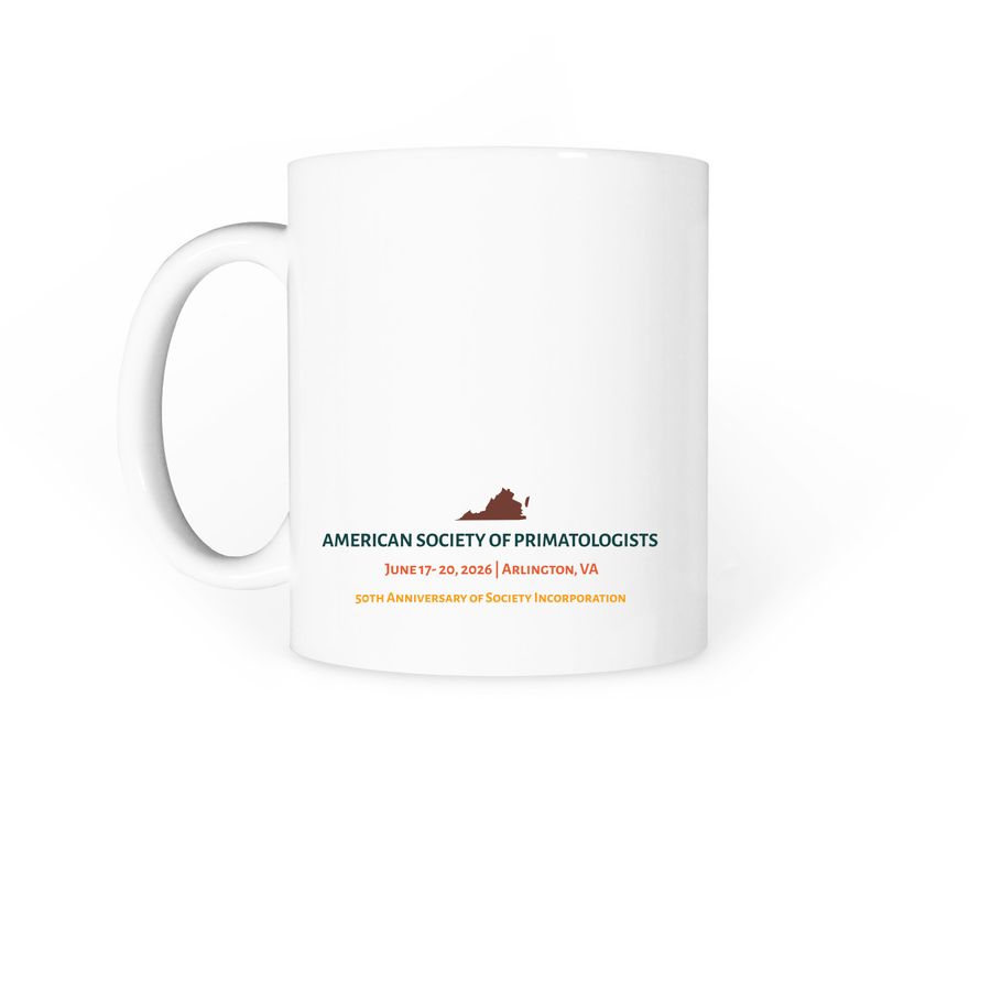 Golden Mug, a White Coffee Mug (back-view)