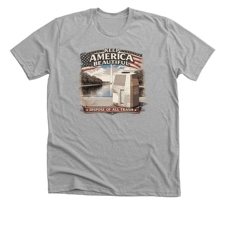 American Pride, Not American Litter, a Athletic Heather Premium Unisex Tee