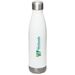 Wetland Water Bottle 2, a White Stainless Steel Water Bottle (back-view)
