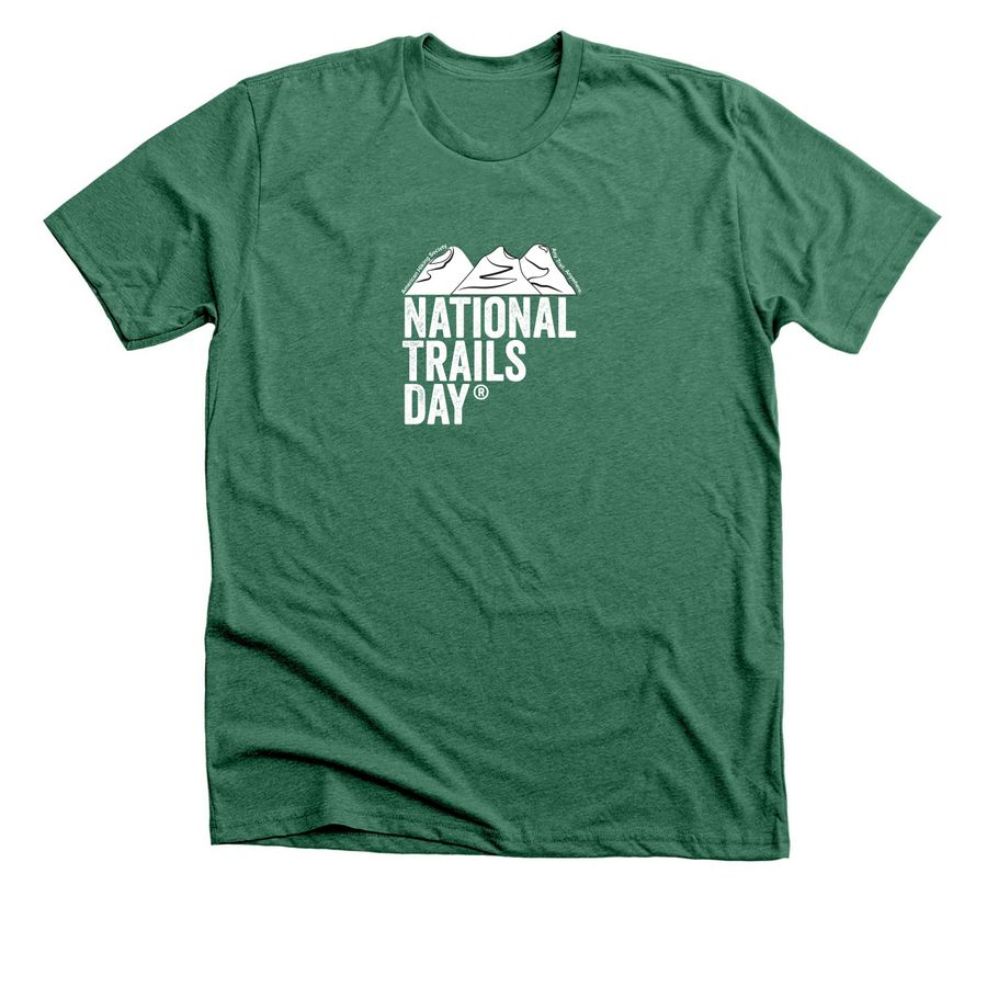 National Trails Day, a Heather Grass Green Premium Unisex Tee