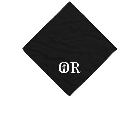Bandana, Design C, a Black Cotton Bandana