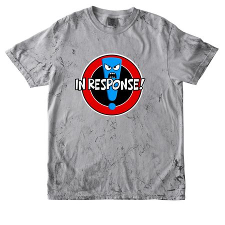 In Response! logo, a Smoke Comfort Colors Colorblast Tee