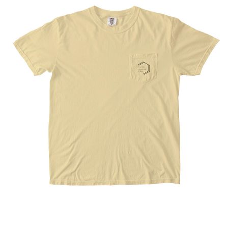 Black Logo Pocket Tee, a Butter Comfort Colors Pocket Tee
