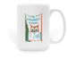 Vintage Owl Mug, a White Large Coffee Mug